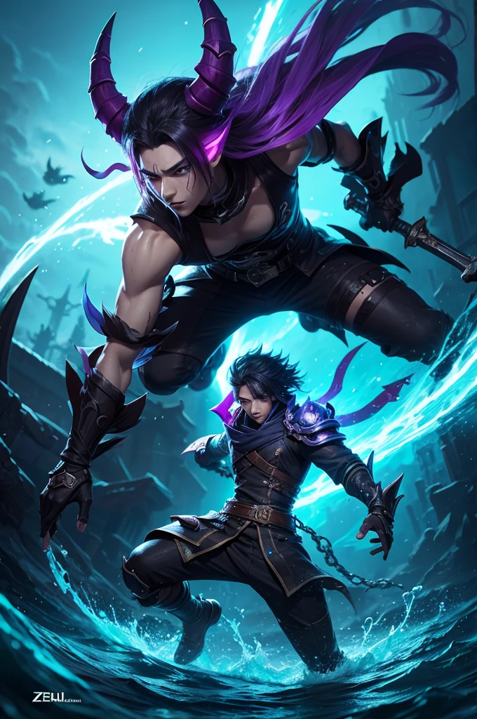 Splashart League of legends Style, Zenitsu Demon Slayer