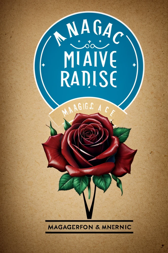 Logo for a company called magic paradise, event organizer and makers of eternal roses