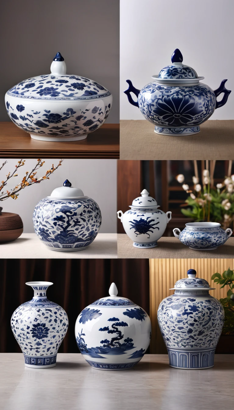 Blue and white porcelain crafts