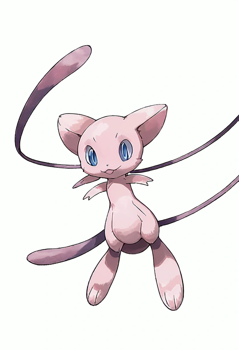 Pokémon mew (showing the vagina), open field, animated style, very detailed vagina