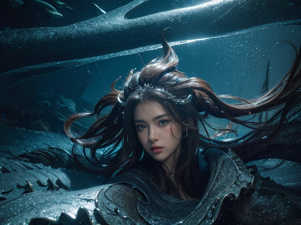 Highly detailed CG unit 8K wallpaper, masterpiece, High resolution, highest quality, highest quality real texture skin, Super Real, Digital Painting, Best image quality, 最High resolution, 8K, deep sea, Venice, coastal,