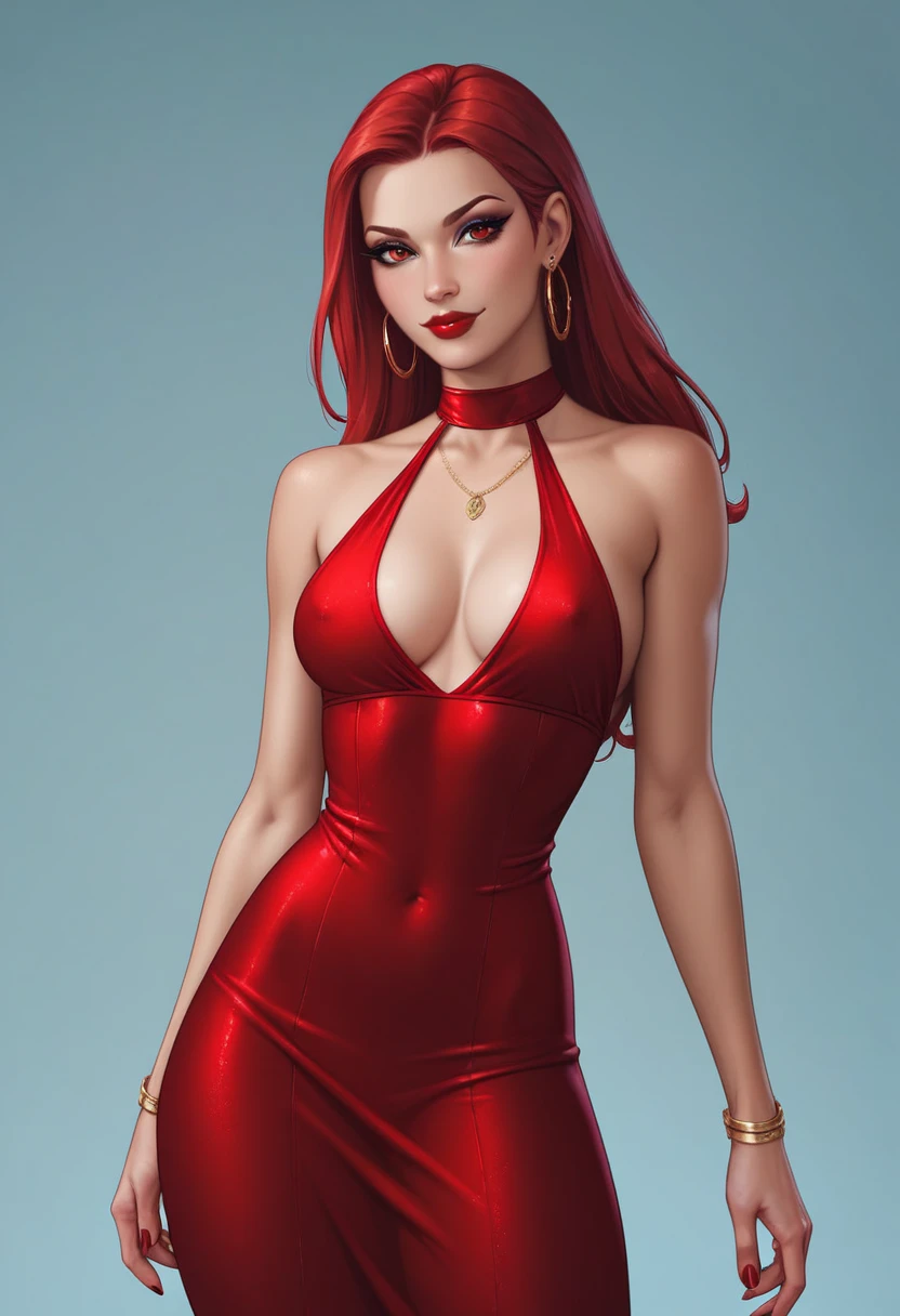 4lex1a,red dress, high quality,