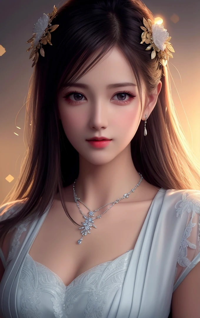 Best Quality, Masterpiece, High Resolution, 1 Girl, Porcelain Dress, Hair Accessories, Necklace, Jewelry, Beautiful Face, Physical, Tyndall Effect, Realistic, Dark Studio, Rim Lighting, Duotone Lighting, (High Detail skin: 1.2), 8k uhd, DSLR, soft light, high quality, volumetric light, sneak shot, photo, high resolution, 4k, 8k, bokeh