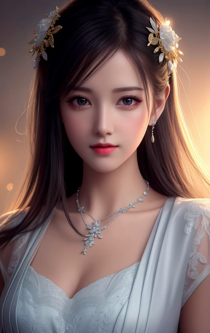 Best Quality, Masterpiece, High Resolution, 1 Girl, Porcelain Dress, Hair Accessories, Necklace, Jewelry, Beautiful Face, Physical, Tyndall Effect, Realistic, Dark Studio, Rim Lighting, Duotone Lighting, (High Detail skin: 1.2), 8k uhd, DSLR, soft light, high quality, volumetric light, sneak shot, photo, high resolution, 4k, 8k, bokeh