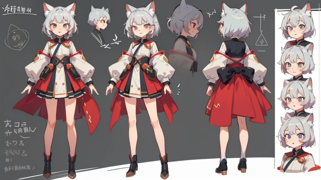 ((masterpiece, Highest quality)), ((tsurime)),Detailed face, Character Sheet, Full Body Lesbian, One girl,show,Full of details, Various poses and expressions, Very detailed, depth, A graceful wild fox girl with mostly silver hair, Sparkling eyes, Delicate skin, 青い髪のYouTuberCharacter Sheet, whole body, sexy