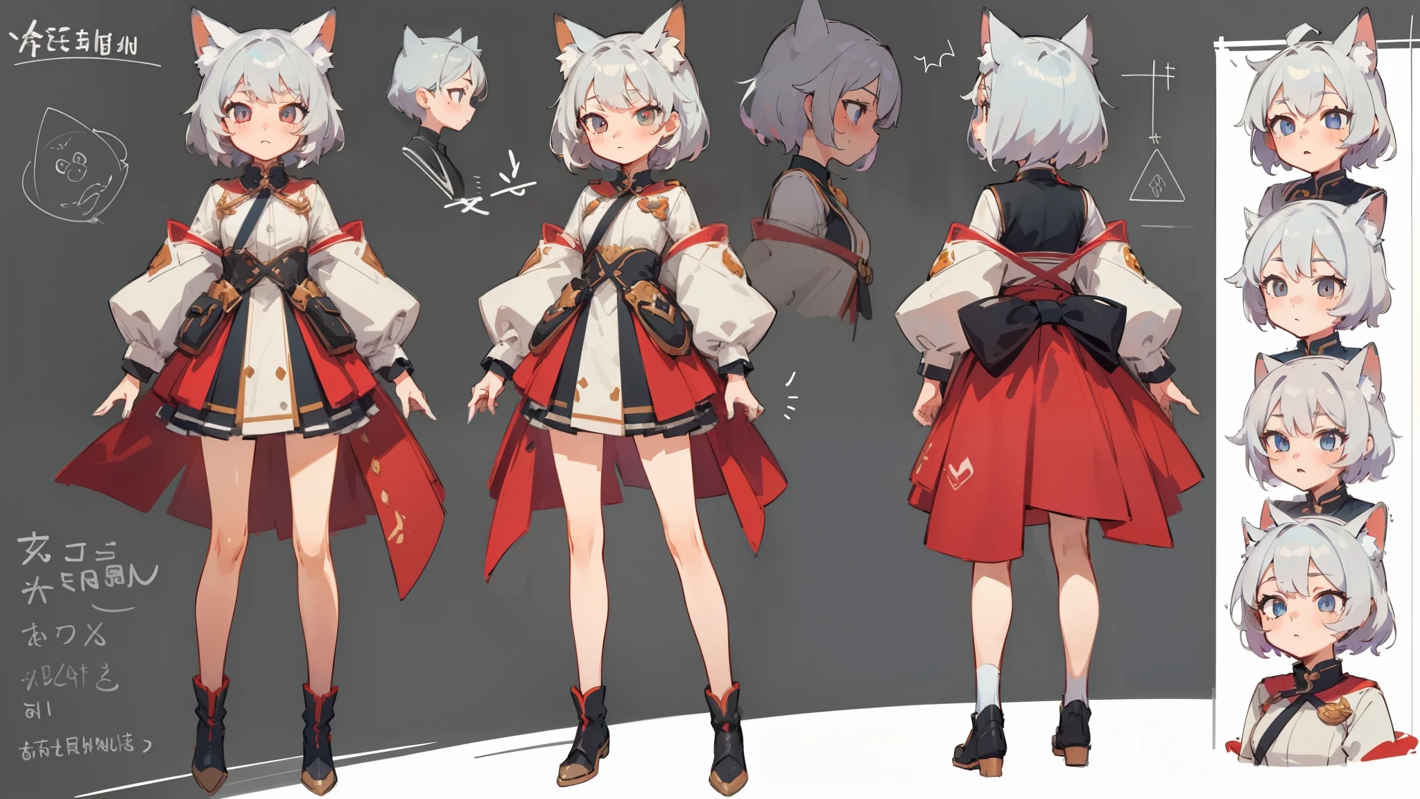 ((masterpiece, Highest quality)), ((tsurime)),Detailed face, Character Sheet, Full Body Lesbian, One girl,show,Full of details, Various poses and expressions, Very detailed, depth, A graceful wild fox girl with mostly silver hair, Sparkling eyes, Delicate skin, 青い髪のYouTuberCharacter Sheet, whole body, sexy