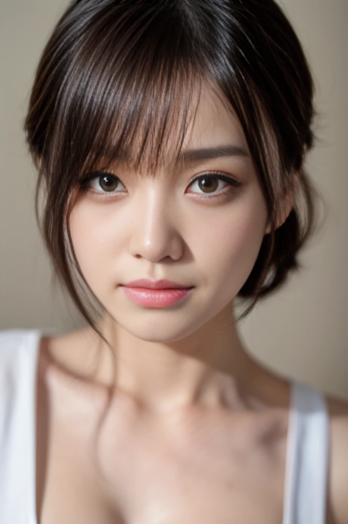 ((Highest quality)),((8K、32k)),(Genuine)、(detailed)、((Beach))、((Bust up shot))、((face closeup))、(White skin)、(Big Breasts)、The best balance between face and shoulder width、Micro Bikini、Shiny Hair、Short Bob、Glowing Skin、Japanese、beauty、Looking into the camera、Thick lips、kawaii、Hehehe:1.2、Shot with a film camera、RAW shooting、#24、Genuine、フォトGenuine:1.4、Photon Mapping、Physically Based Rendering、Perfect Anatomy、detailedなデコルテ、detailedな目、detailedな二重、detailedな咬筋、detailedな鎖骨、Perfect Fingers、Finger Description、(品質 8K)、((White skin))、Avoid mascara、Hair with movement、detailedな毛穴、Natural light、detailedな描写、Blushing、Fine pores、Perfect cleavage、masterpiece、Blushing、detailedな腹筋、sexy、detailedな脇の下、(slender)、(Upper Body)、detailedな目元、1 person、