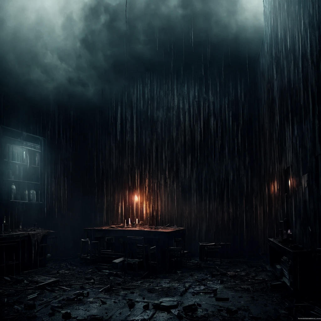 a dark and ominous scene, hyper-realistic horror, visceral and unsettling, extremely detailed, dramatic lighting, grungy and gritty, sinister atmosphere, unsettling shadows, muted colors, high contrast, intense chiaroscuro, ominous clouds, haunting and macabre, twisted and disturbing, nightmarish and surreal, paranormal and supernatural, occult and esoteric, extreme graphic violence, disturbing imagery, intense and gory, visceral and intense, terrifying and spine-chilling, cinematic and dramatic, best quality, 8k, highres, masterpiece