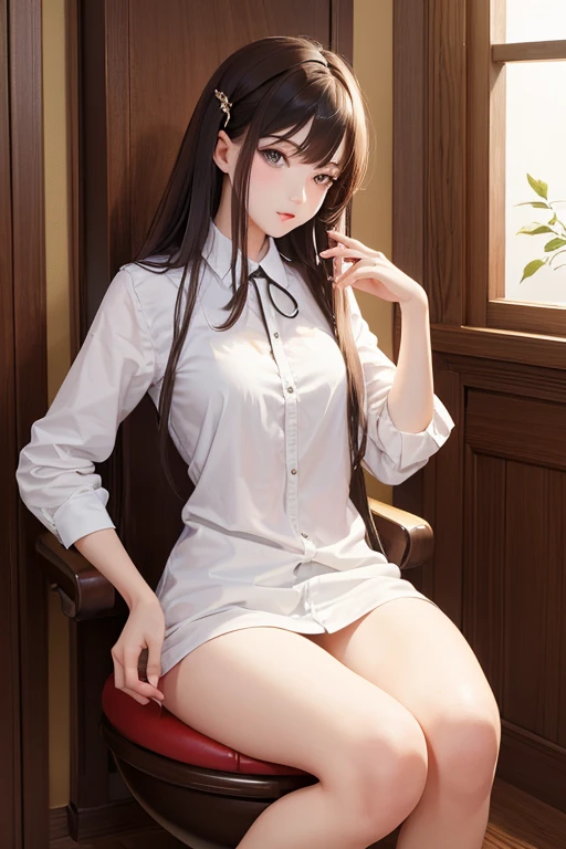 Highest quality、masterpiece、High sensitivity、High resolution、Detailed Description、Slender women、Slim Body、Pull your pants down to your knees、Sitting on a Western-style toilet、
