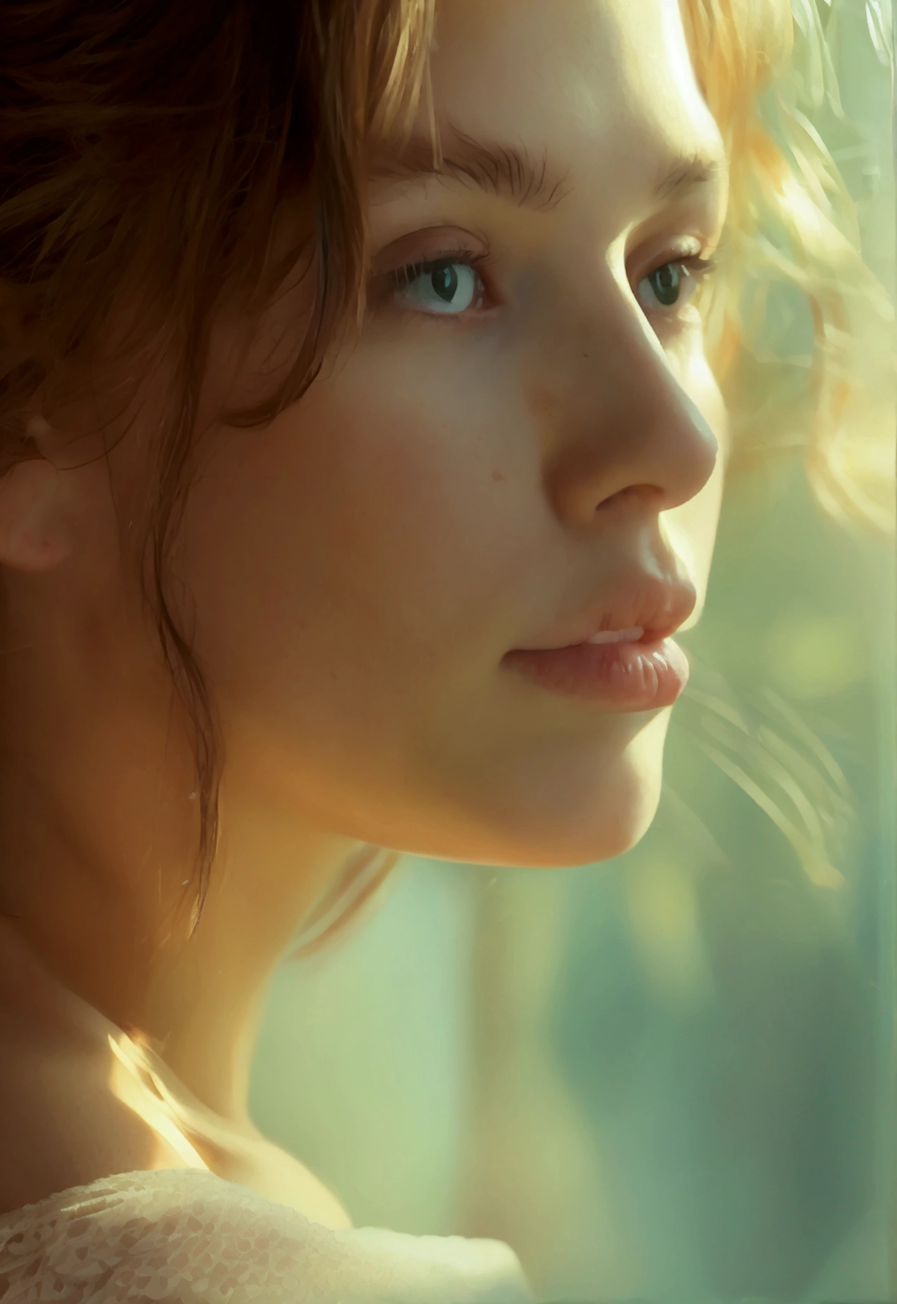 naked woman, milky skin