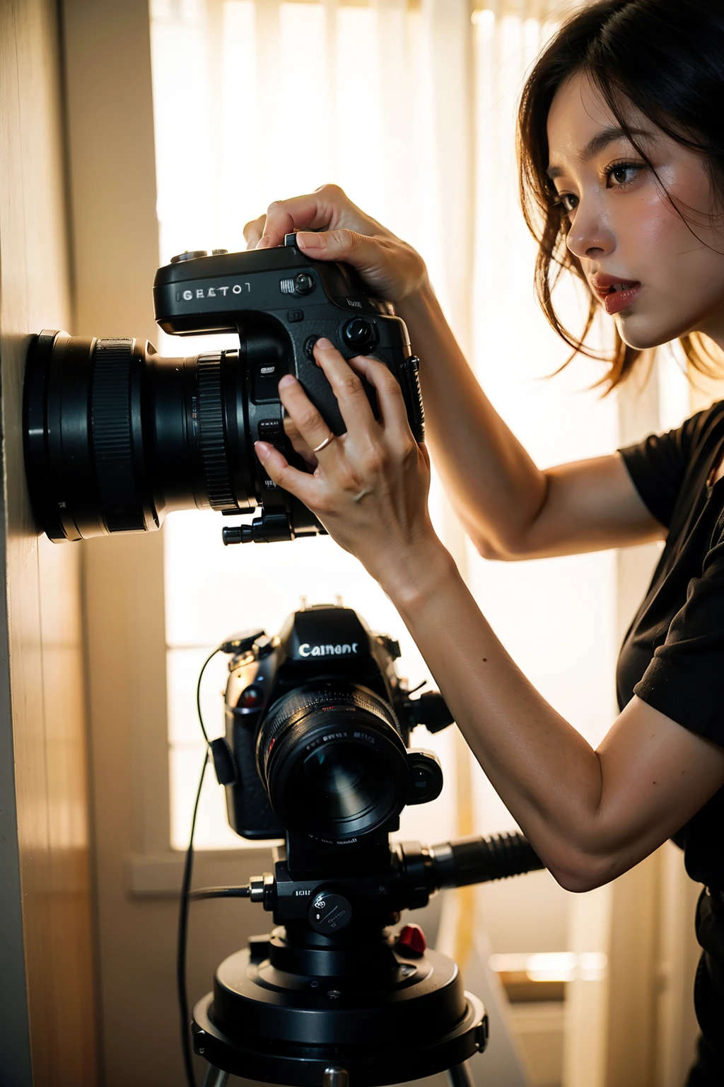 ((best quality))Female director directing work