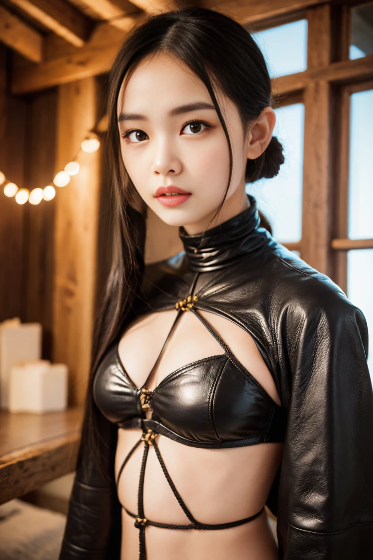ONE WOMAN ONLY, Beautiful shibari pattern, wrapped in ropes, tomada con canon 5d mk4, captured on canon eos r 6, slavery de cuerda, The European model, taken with sony alpha 9, sustains, taken with sony a7r camera, Camera focus is at eye level. tomada with canon 8 0 d, slavery, realist, room, leather bra