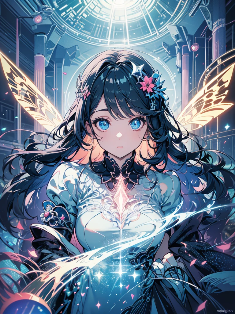 Fairy-like Rosely Woman,(Very detailed:1.2),(Better Quality:1.2),(8K:1.2),Sharp focus,(Underground diffusion:1.1),Award-winning photography,Professional portrait photography,(Accurate shots:1.1) (Glowing Bioluminescent Forest:1.2),Rainbow fairy wings,Sensual expression (Very detailed背景:1.2),(Magical fantasy:1.0), (Knolling Case:1.1),(Analog Style:1.1),(Model shooting style:1.2),Dramatic lighting