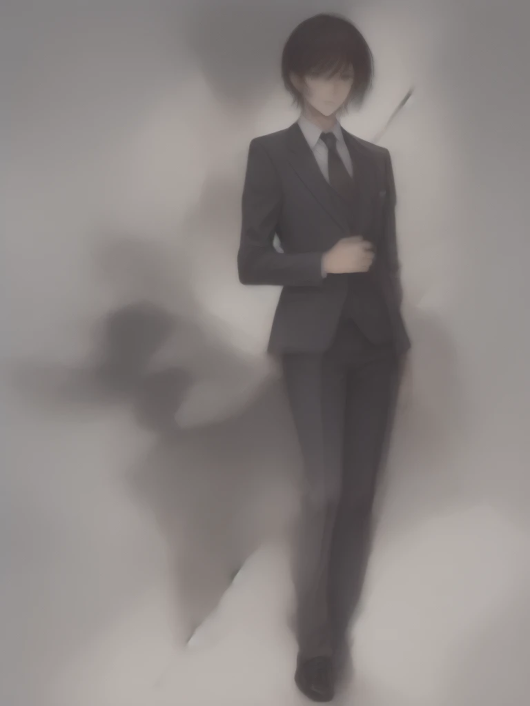Short haired man wearing a suit
