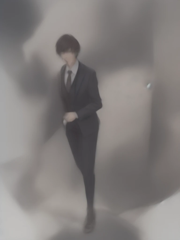 Short haired man wearing a suit