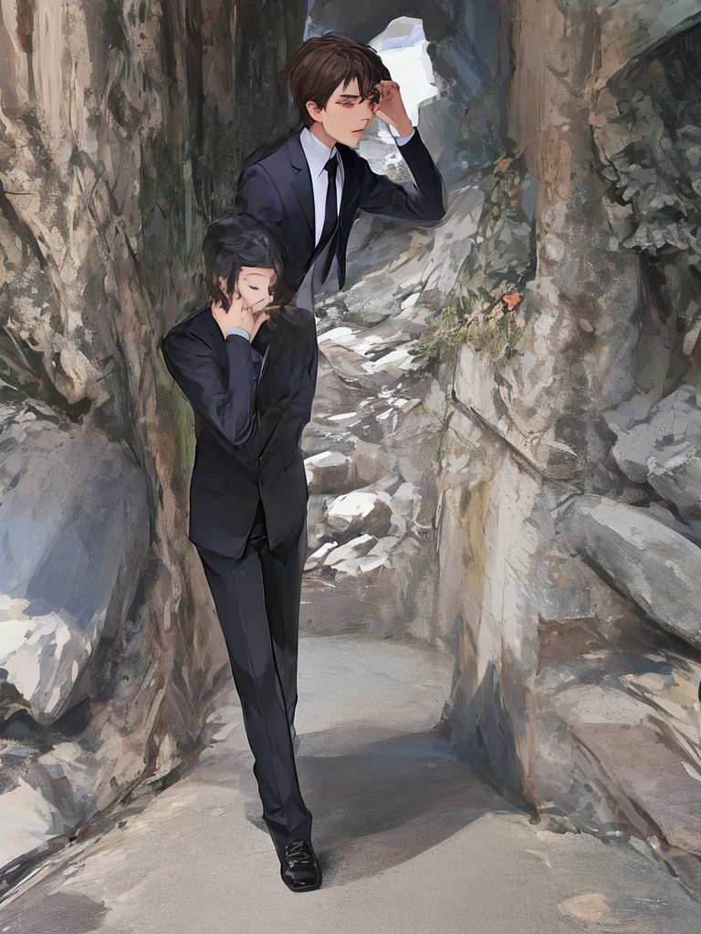Short haired man wearing a suit