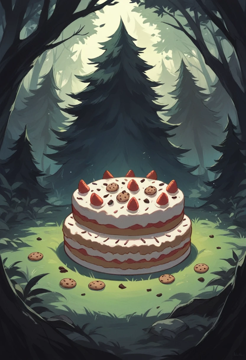 Wallpaper Cake and cookies black forest, black dark background