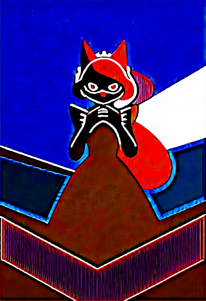 Highest quality, Highest quality, High quality illustrations, masterpiece, Ultra-high resolution, Detailed Background, maid Cafe, Bottle, Absurd, Perfect Anatomy, performance, Good lighting, Shadows in the movies(kemono, Furry Personifi猫ion), Rubber suit, Rubber suit, latex, neon, neonライト, neonカラー, Purple Rubber Maid Outfit, ribbon, Rubber mask
