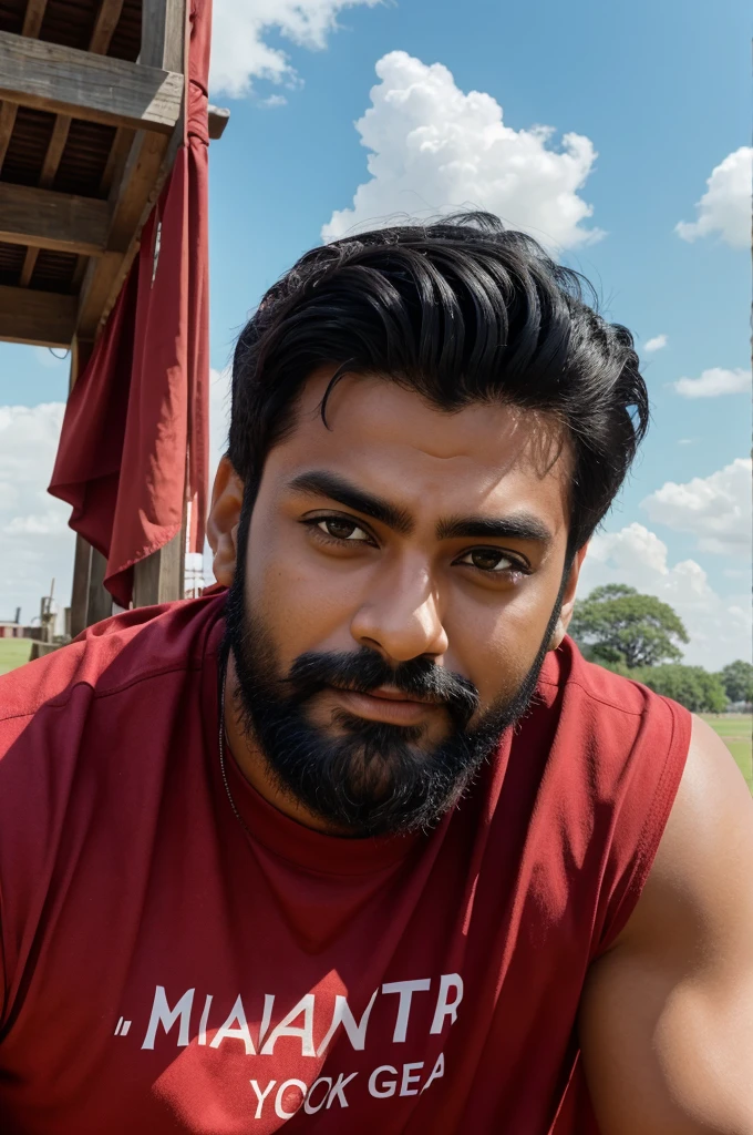 1. **Foreground Characters**:
- **Right Side**: A man with a surprised expression, who resembles SANJU ARTS, known as a prominent artist.
- **Left Side**: Another person holding a paintbrush, standing behind a red cloth.
2. **Central Focus**:
- The red cloth in the center has "1M" written on it along with a logo that looks like a beast. This likely signifies a milestone, probably the achievement of 1 million subscribers.
3. **Background**:
- The background is an outdoor scene, featuring a grassy field and a blue sky with a few clouds.
The thumbnail is designed to attract viewers by showcasing a milestone celebration and SANJU ARTS' reaction, leveraging his recognizable face and brand.