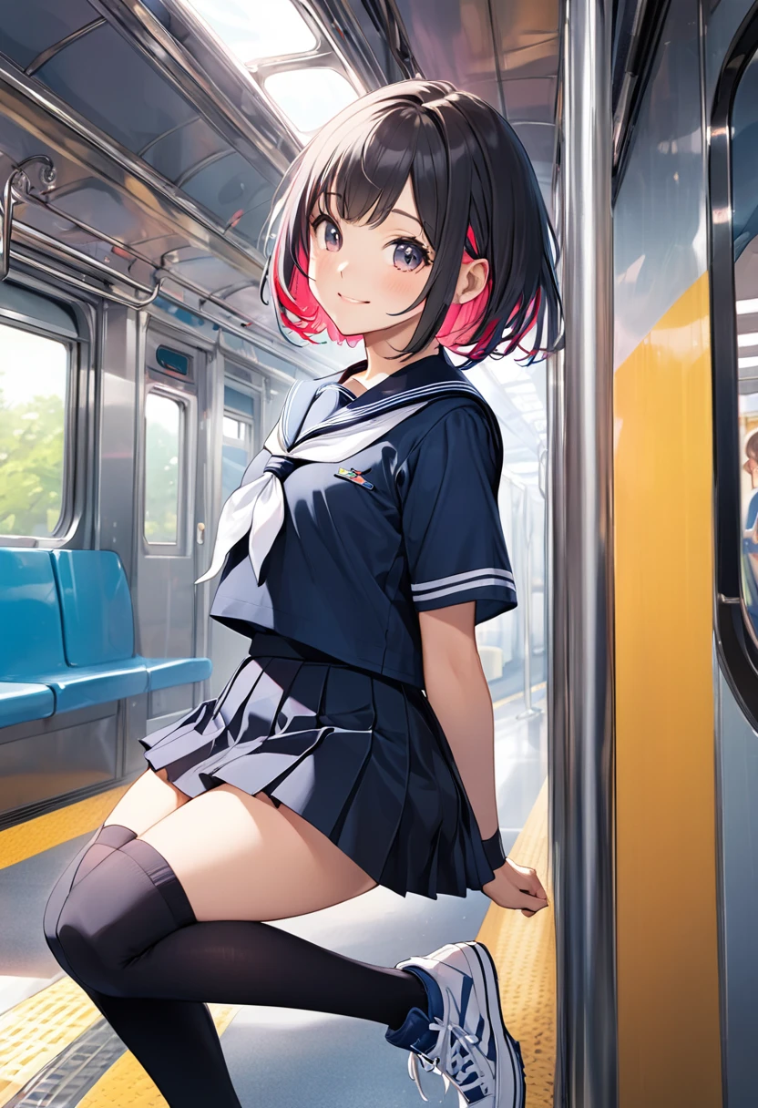 (8K、Highest image quality、highest quality、masterpiece)、detailed face、((1 )),side ponytail hair、long hair、blunt bangs、evil smile、((grin))、((flat chest))、((see through camisole))、red school bag,minimum skirt、((micro pleated skirt))、((micro mini skirt lift)、cowboy shot、((in the train)),((see through)),((nipples)),((nipples visible)),((sit on seat)),((spread legs)),((sweaty)),((show off erectile penis)),((((futanari girl)))),(((futanari loli))),(futa loli girl),hand to own penis,grab the own penis,hand to penis,touch the own penis,tekoki,Exposure,cum,penis into own hand,hand to the penis,grab own penis,Handjob,cum,semen,sperm,bukkake,cum on face,((penis ejaculates semen)),(((ejaculates semen))),school backpack,(((cumming on face))),((cum on face)),(Futanari),(masturbation),(((futanari masturbation))),loli,,chippai,loli girl,
