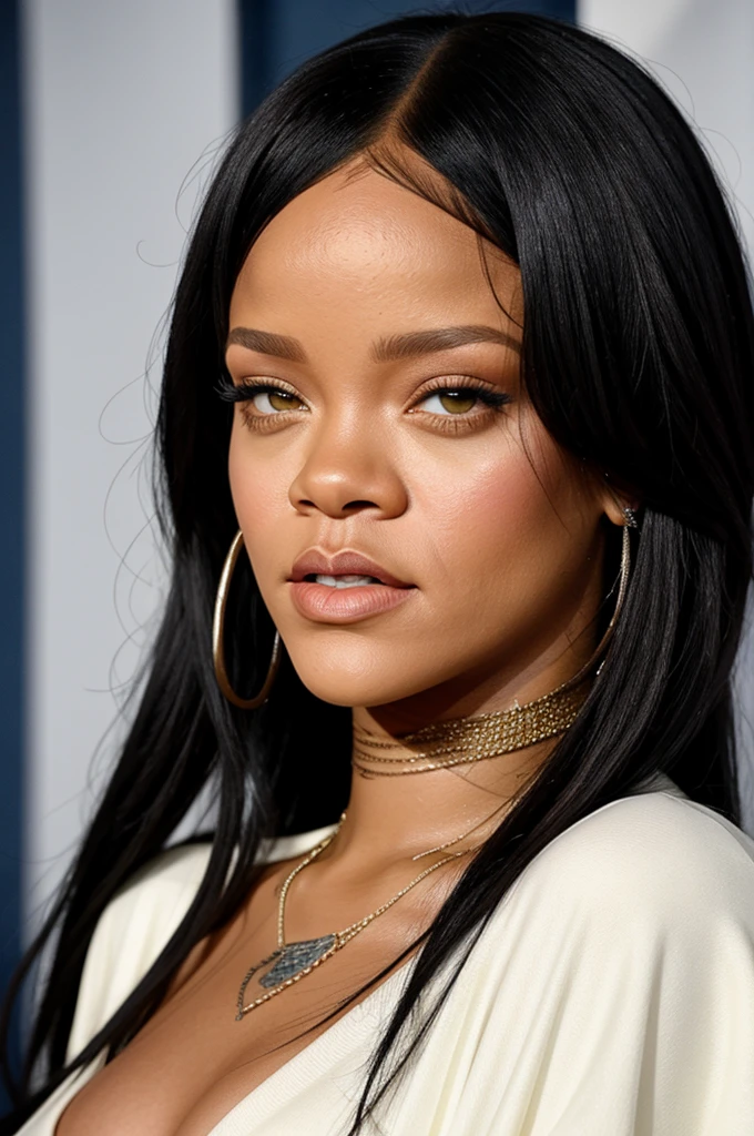 Rihanna with cum on her face
