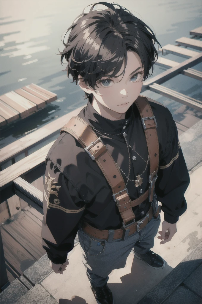 Ridiculous resolution, high resolution, (masterpiece:1.4), Very detailed, 1 boy, Look from above, space, floating, - At 6 o&#39;clock