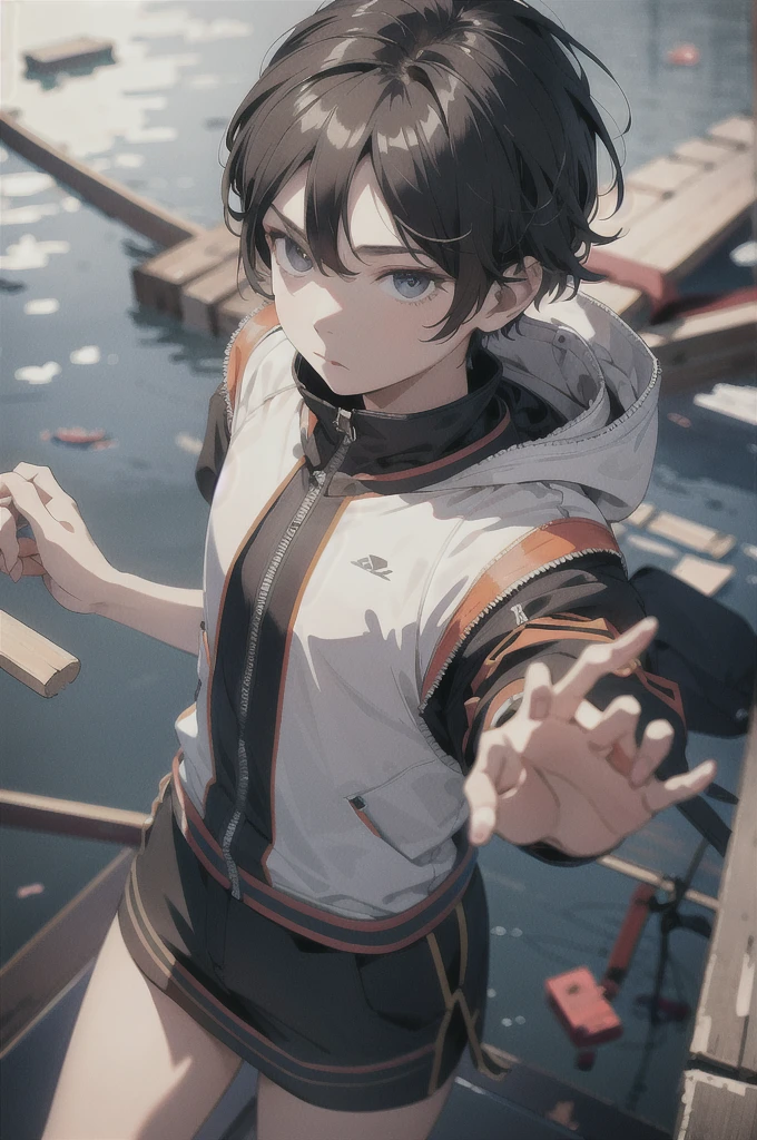 Ridiculous resolution, high resolution, (masterpiece:1.4), Very detailed, 1 boy, Look from above, space, floating, - At 6 o&#39;clock
