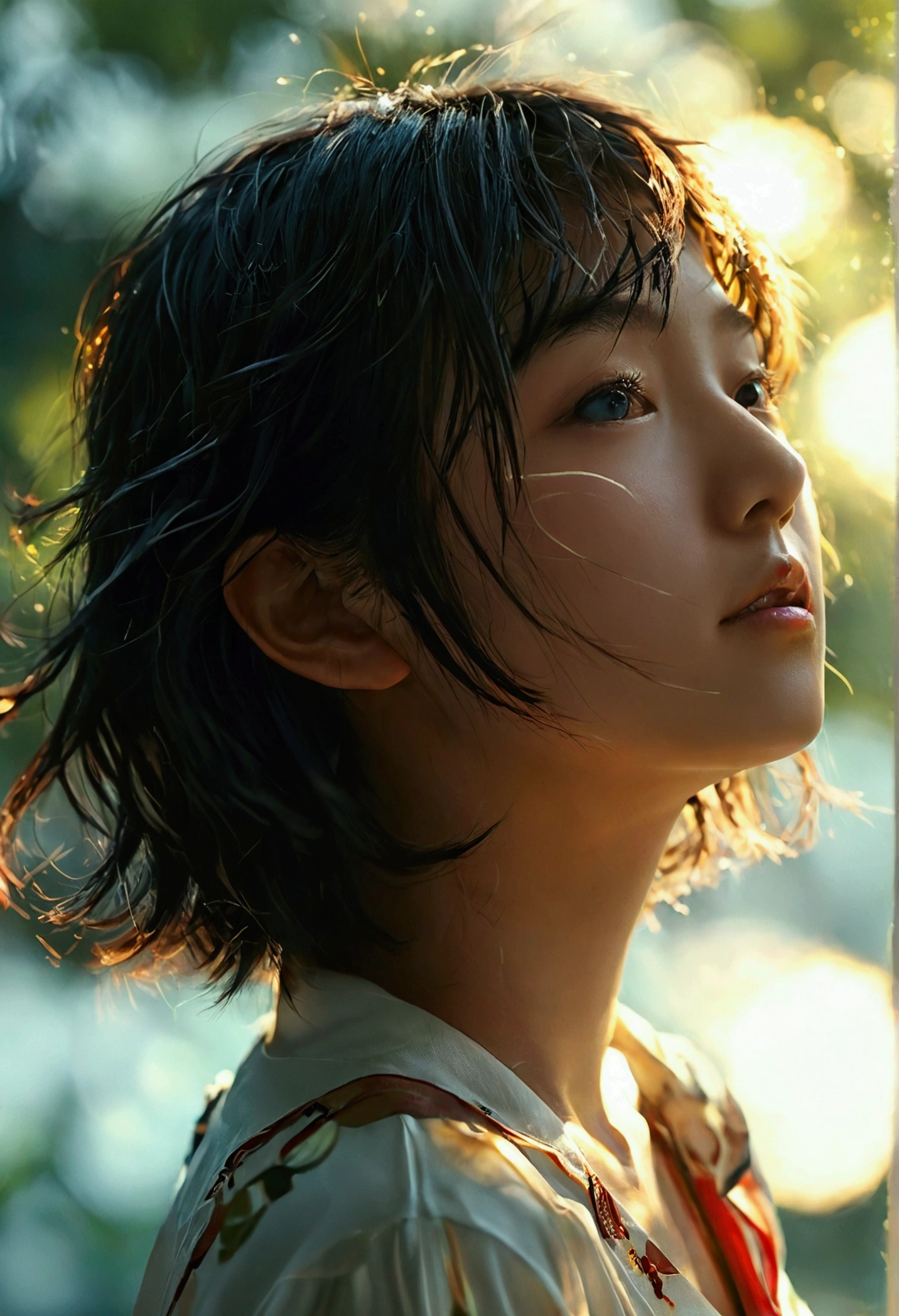 wallpaper，masterpiece，Real shooting，Minato Future，yokohama，summer，Japanese style，Light and shadow effects，Tyndall effect，32k，