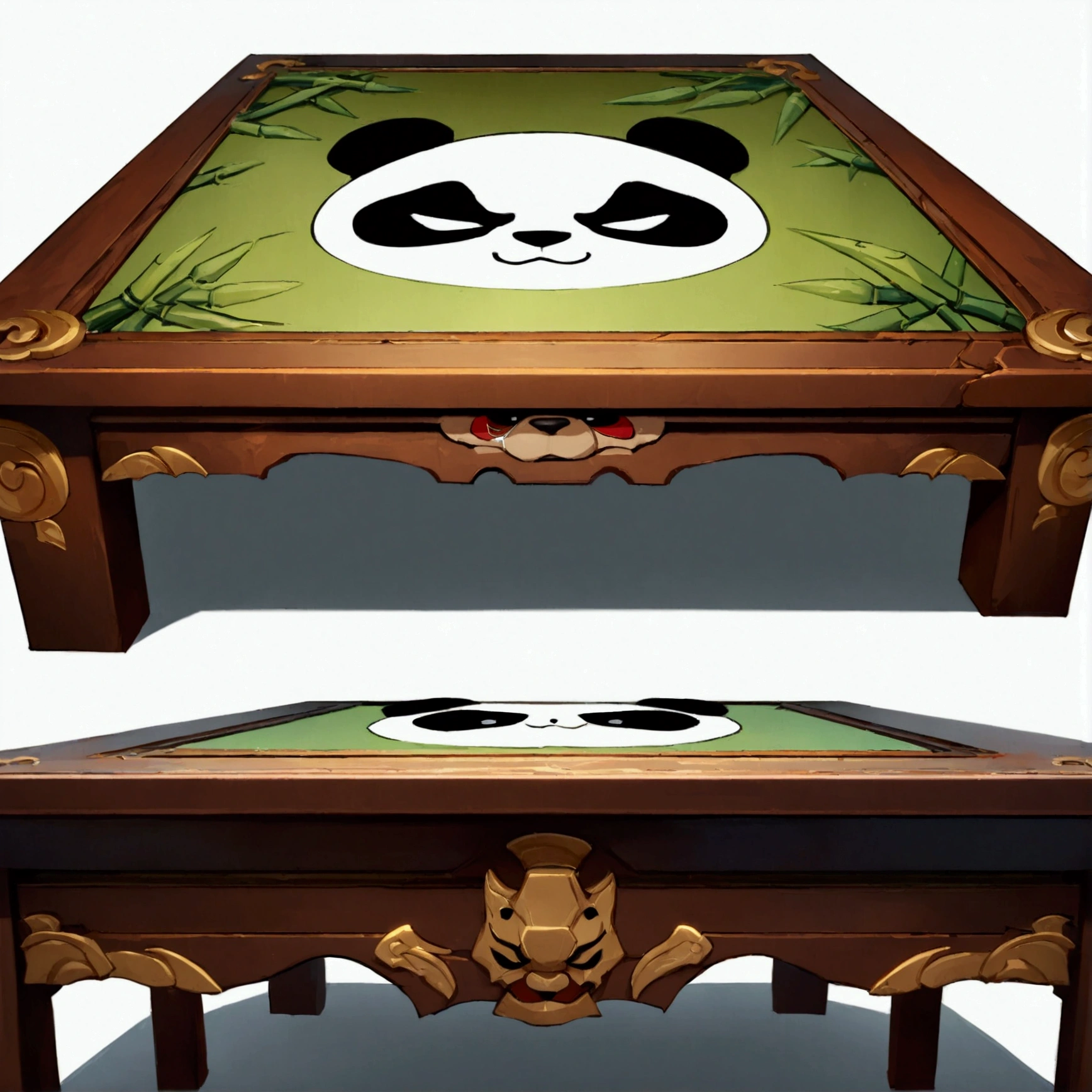 List of cute Chinese giant panda emojis,cartoon animals,A green bamboo leaf on the head,Hands on hips,Short legs, (((unhappy,Cried sadly,Angry expression,甩头Angry expression))) , (((Detailed panda animal portrait table,Front view,side view,three quarter view))) (((White background))),masterpiece,Extreme details,8K resolution,panoramic,Depth of Field