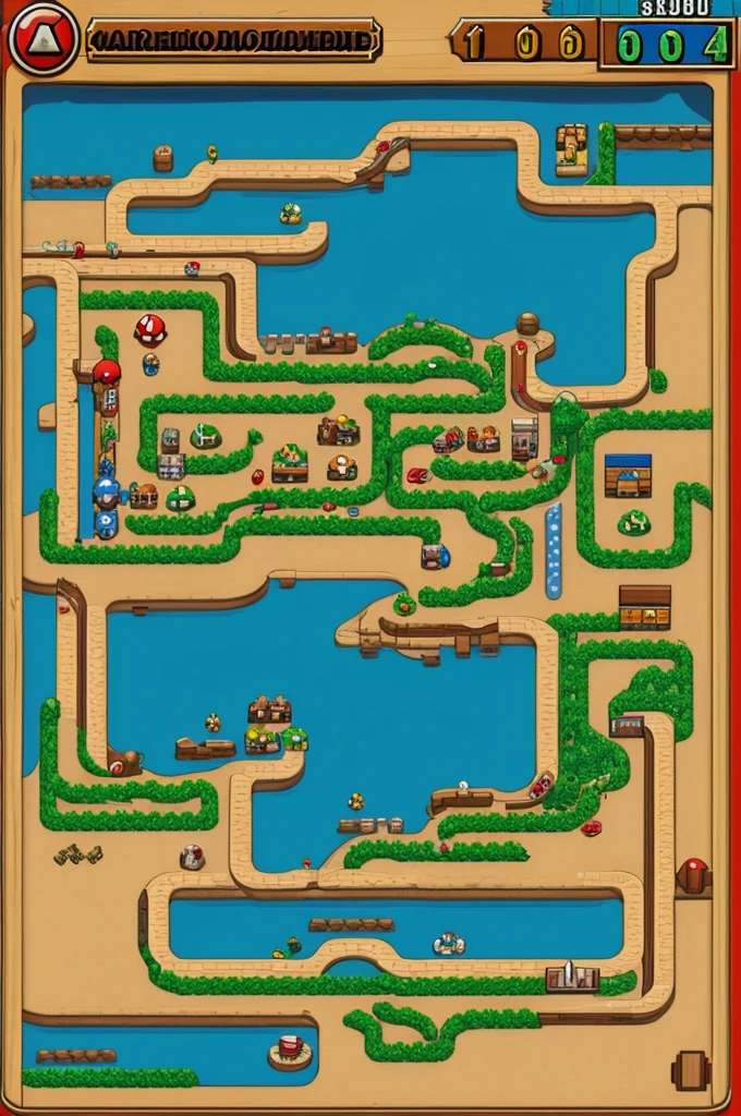 Generate the map of a Mario bros board game