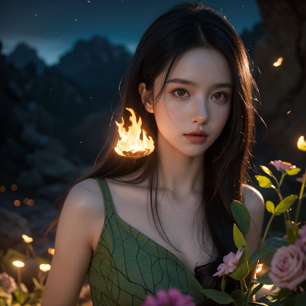 masterpiece, best quality, 4K,( Pixar style :1.4), 1 boy,(Lovely,Handsome,Wearing outdoor sportswear :0.7), 3d,whole body,Red Cliff,(Close-up of face :1.2), (In a cave, night, Glowing plants all around, Flowers, Fireflies flying, bonfire), (Extremely detailed, Aesthetic, beautiful composition, Rich and bright colors, Volumetric soft light). Inspired by Alice in Wonderland, magic, fairy tales. Unreal Engine, Octane Rendering, Lovelyness render, 3d 渲染, Adobe Photoshop, Awesome, beautiful, Lovely ,Feminization