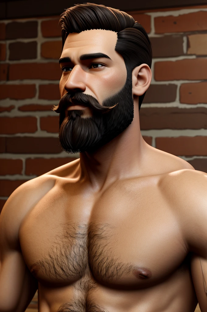 Homem de bigode, detetive com arma na mao, estilo realista, 4k,