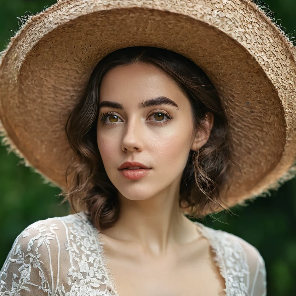 bearded lady hirsute arafée dans un chapeau debout dans une pièce avec beaucoup de photos, portrait doux 8 k, Sergueï Zabeline, photographie couleur portrait 4k, par Fiodor Rokotov, Photographie de portrait artistique 8k, Alexeï Egorov, par Irakli Nadar, Superbe portrait, fille française, portrait VFX très détaillé, beau portrait