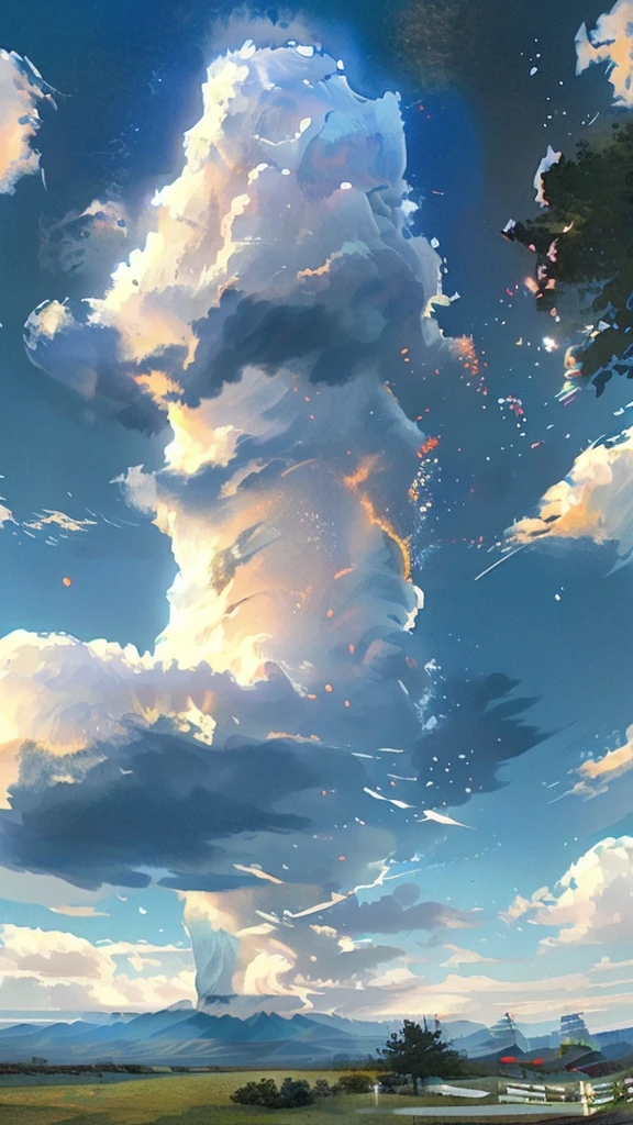 Japanese countryside Mountain cumulonimbus