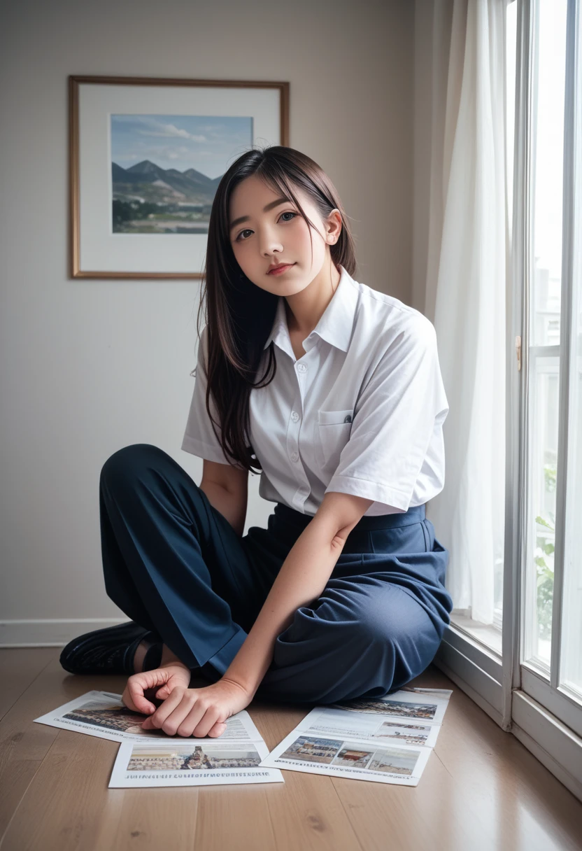 8k, raw photo, best quality, masterpiece, realistic, photo realistic, clear, professional lighting, beautiful face, best quality,ultra high res, realistic japanese beautiful, Super detailed, 1girl,full body, no pant