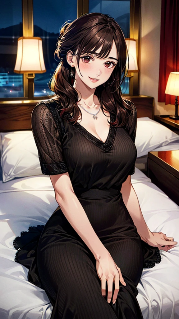 `((Top  Quality, 8k, ​masterpiece :1.3)), 1woman, pretty woman with slender abs :1.3, (medium hair, large full breasts :1.2), Ultra-detailed face, detailled eyes, OfficeLook , Like a real person