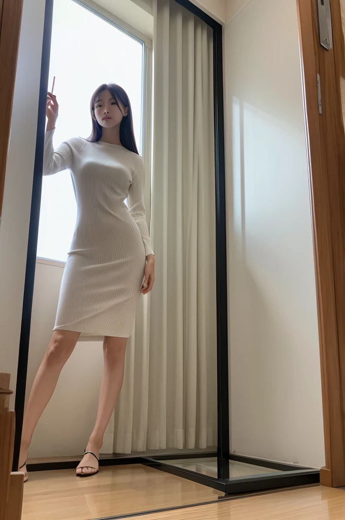 Beauty Japanese clear Double tall slender