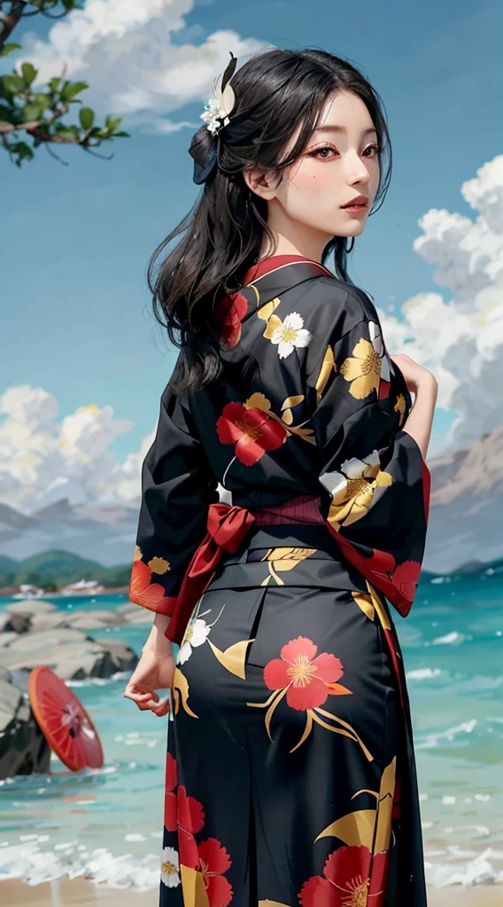 {{{ukiyo-e_style}}},{{flat_style}},{Simple_color},{{{masterpiece}}},{katsushika_Hokusai},length_hair,hair_flower,{{black_hair}},red_eye,red_null,{Chinoiserie},{{{Highest_quality}}},kimono,{{非常To詳細な}},{shape},Maple_leaf_Flight,{{一人of女性}},{{{alone}}},{{of_Very To_delicate_ofd_beautiful}},blofk_stare,close_To_audience,{Wind},{Flight_splash},{Flight_flower弁},Wind,{Gorgeous ofd rich graphics}((Undressed kimono))((Big Ass))