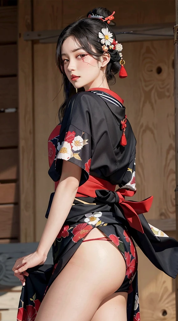 {{{ukiyo-e_style}}},{{flat_style}},{Simple_color},{{{masterpiece}}},{katsushika_Hokusai},length_hair,hair_flower,{{black_hair}},red_eye,red_null,{Chinoiserie},{{{Highest_quality}}},kimono,{{非常To詳細な}},{shape},Maple_leaf_Flight,{{一人of女性}},{{{alone}}},{{of_Very To_delicate_ofd_beautiful}},blofk_stare,close_To_audience,{Wind},{Flight_splash},{Flight_flower弁},Wind,{Gorgeous ofd rich graphics}((Undressed kimono))((Big Ass))