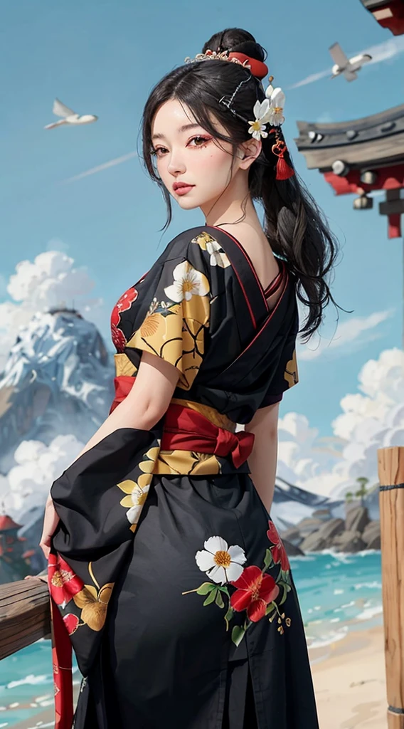 {{{ukiyo-e_style}}},{{flat_style}},{Simple_color},{{{masterpiece}}},{katsushika_Hokusai},length_hair,hair_flower,{{black_hair}},red_eye,red_null,{Chinoiserie},{{{Highest_quality}}},kimono,{{非常To詳細な}},{shape},Maple_leaf_Flight,{{一人of女性}},{{{alone}}},{{of_Very To_delicate_ofd_beautiful}},blofk_stare,close_To_audience,{Wind},{Flight_splash},{Flight_flower弁},Wind,{Gorgeous ofd rich graphics}((Undressed kimono))((Big Ass))