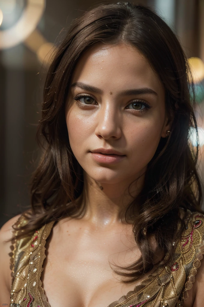a beautiful girl in a refaça, detailed portrait of a female character with vivid colors, photorealistic, intricate details, elegant expression, (best quality,8k,highres,masterpiece:1.2),ultra-detailed,(realistic,photorealistic,photo-realistic:1.37),HDR,studio lighting,professional,cinematic,dramatic lighting,deep focus,warm color tones,fantasy,magical realism