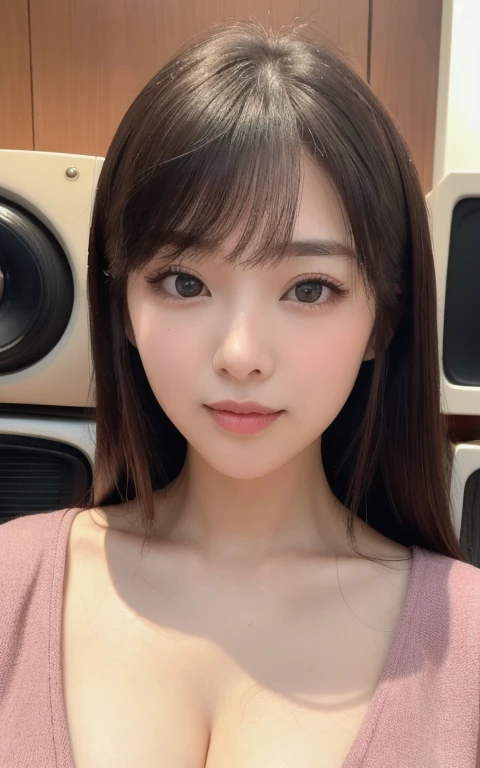 (4K,8K,Masterpiece,Realistic),Super Resolution:1.2、(Japanese:1.3)、 RAW Photos、(Realistic:1.2)、((Full-body photo))、looking at the camera、Symmetrical face、(Beautiful face in every detail)、Good looking、Overflowing with intelligence、28 years old、Beautiful eyes、Perfect hands、Natural Makeup、(Large Breasts、Cleavage)、Beautiful announcer、chairperson、Television station filming studio、During the program、(sit in the caster's seat、Sit with your legs together)、Beautiful legs:1.2、Wear a short-sleeved shirt、Tight mini skirt、Wear a uniform、Friendly atmosphere、Exposure that shows the collarbone、Mole on the collarbone、Wearing high heels、Bold behavior