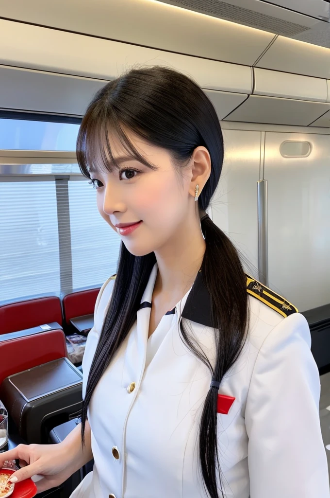 Masterpiece, best quality, perfect face ,white face,air hostess sexy girl