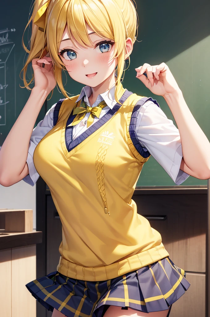masterpiece, best quality, solo, nerd princess Zelda, green eyes, crop top, denim shorts, school, thigh highs, pervert, dainty, glasses