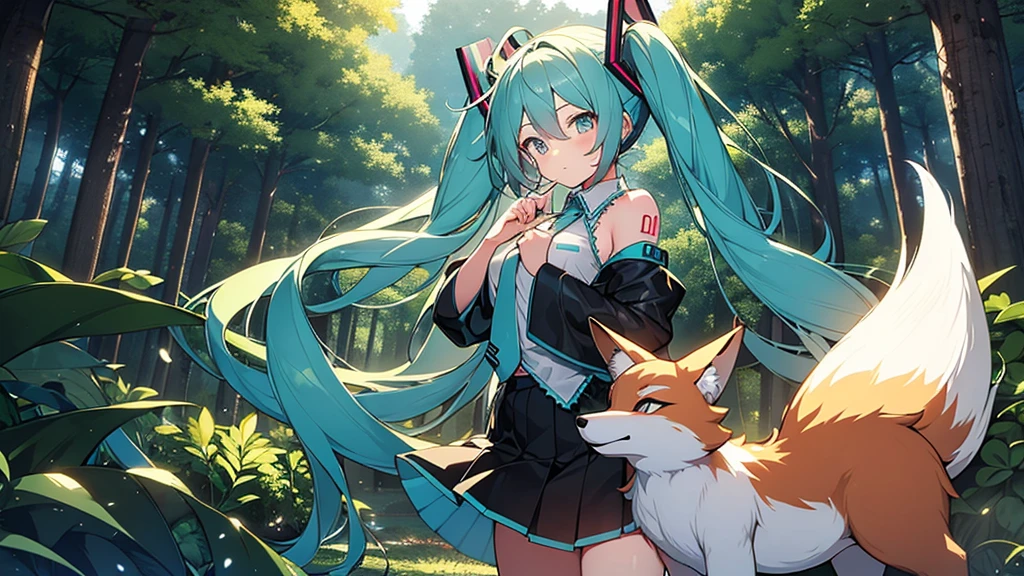 Miku Hatsune, add high definition_detail:1, blue fur,kitsune ears, tribal tattoo add_detail:1,la mejor definicion agregar details fullbody in sand add_detail:1