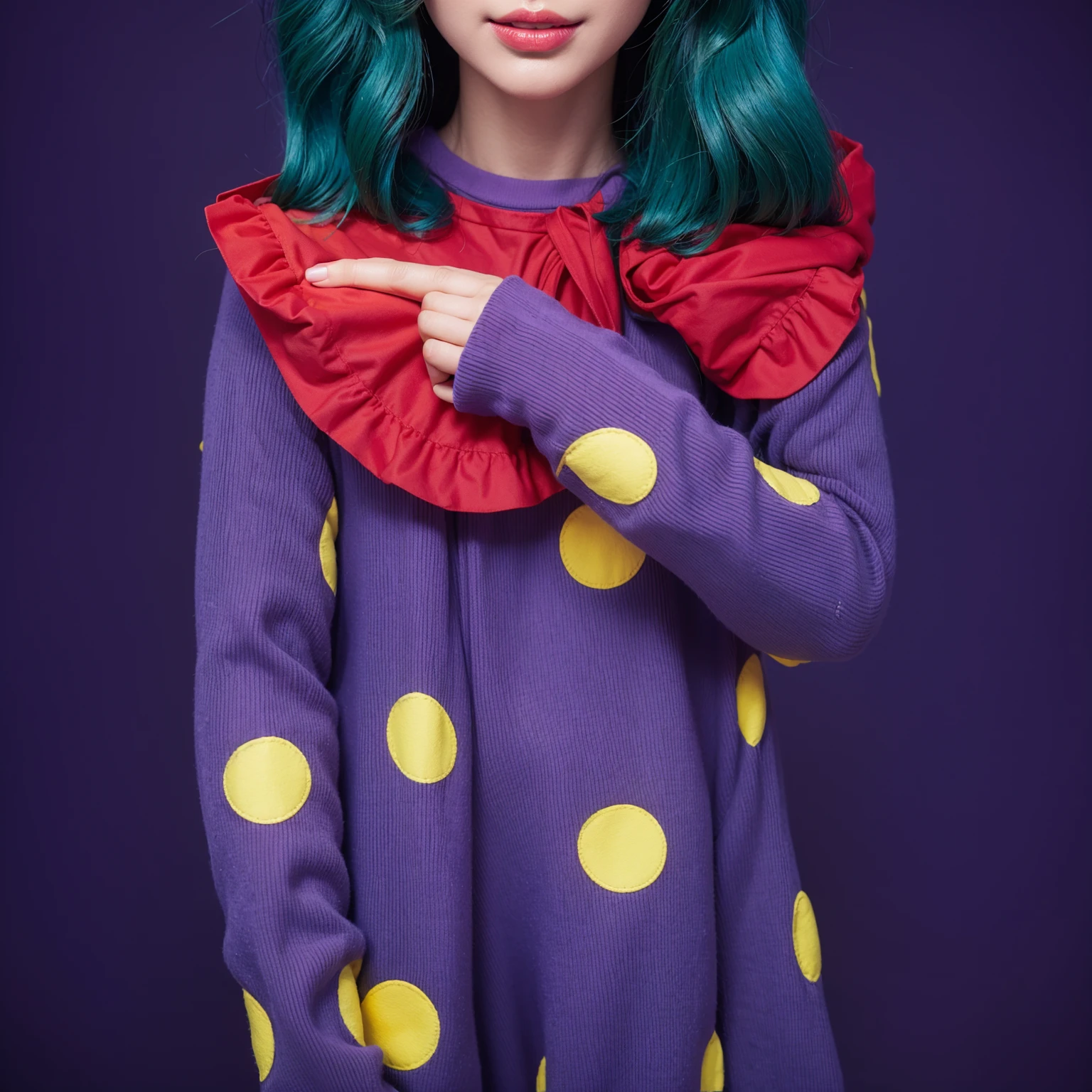 purple hair purple hair purple hair purple hair purple hair purple hair purple hair purple hair purple hair purple hair The image features a young woman with striking purple hair, wearing a cozy blue hoodie. She's engaged in using her smartphone, which she holds with a focused intensity. Her makeup is dramatic, featuring dark purple lipstick that complements her vibrant hair. The simplicity of her attire contrasts with her vivid hair and makeup, adding an intriguing layer to her appearance. The blue background complements her outfit, enhancing the overall cool tone of the image. The overall composition of the image is both eye-catching and charming, effectively conveying a sense of joy and creativity.ffects render, (glossy plastic texture with multiple big light probe refractions), perfect cgi, smooth silhouette, high intensity refraction, (super glossy plastic material), most beautiful vfx, , realistic, 4k, high resolution, rim light, smooth 3d model, multiple light sources, rim light, sharp post effects render,, realistic, 4k, high resolution, rim light detailed digital art, reflective, best quality, 4k, masterpiece:1.2, ultra-detailed, realistic, vivid colors, The image of the highest quality, ensuring every detail showcased perfectly. It in 4k resolution, allowing viewers to immerse themselves in the richness of the colors and intricate details. The realistic rendering. under the spotlight, reflecting, high-resolution image, realistic rendering