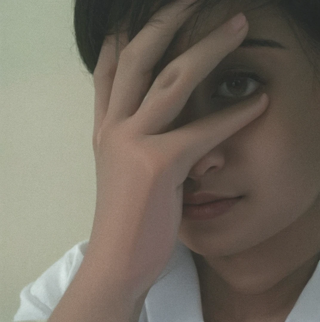 Portrait of Asian black-haired girl. 8k photo quality