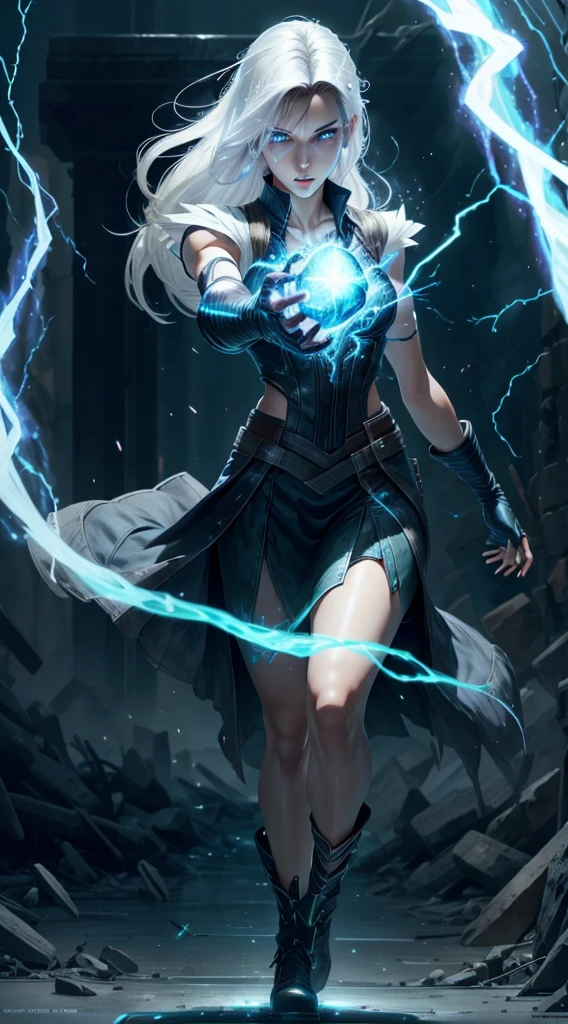 1Beautifulwoman,ff Tifa, X-Men Storm, Lightning is in your hands, Homogeneous symbionts, Venom,, All white hair, a skirt,glowing light eyes