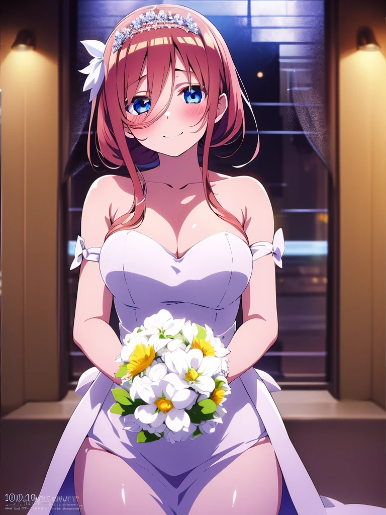 ((Tabletop)), ((Highest quality)), (Super detailed), Anime Style, cute, One Girl, alone, bride, June Bride 00, ((Beautiful Eyes))0, smile