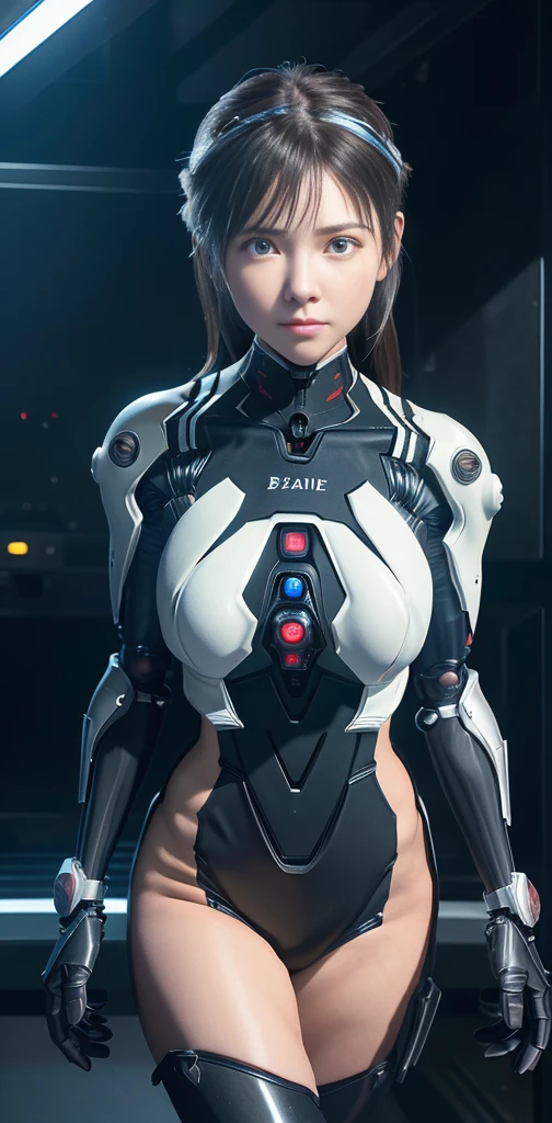 masterpiece、((Volleyball uniforms))、 ((A beautiful girl:1.4))、Metal chest pads、((Metal chastity belt))、Mechanized body、Mechanized chest and abdomen、Mechanized occipital bone、Mechanized leg joints、Tight fitting black metallic suit、Standing、Tie Up、金属robot、((Cyberpunk Background))、(Neon)、(The background of the machine shop of the future)、Cyberdyne、Artificial body、Full metal body、ironwork、Abdominal Mechanism、((Robotic arms and manipulators))、((robot腿))、((Machine neck))、Inside the spaceship、A beautiful girl、Sixteen years old、Asian Beauty, (Belly reveals actuators and cables)、从脖子以下是金属robot的身体、Complex 3d rendering beautiful porcelain profile super detaild female android face、robot、Component、150 mm、Beautiful studio soft lighting、Edge Light、生动的detail、Luxury Cyberpunk、Ren Hao、Hyper-realistic main section、Facial muscles、Cables, wires, microchips、elegant、Beautiful background、Octan Rendering、HR Giger style、8K、Top quality、masterpiece、Implications、Extremely refined、 Extremely detailed CG、Unite、wallpaper、(Realist、Photorealistic:1.37)、amazing、detail、masterpiece、Best quality、Official Art、Highly detaild CG Unite 8k wallpaper、、Ridiculous、、、Silver beads、whole body、Sit on it